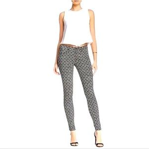 J Brand Berlin Print Super Skinny Jeans Black Cream | Mid Rise | Size 25 | NWT